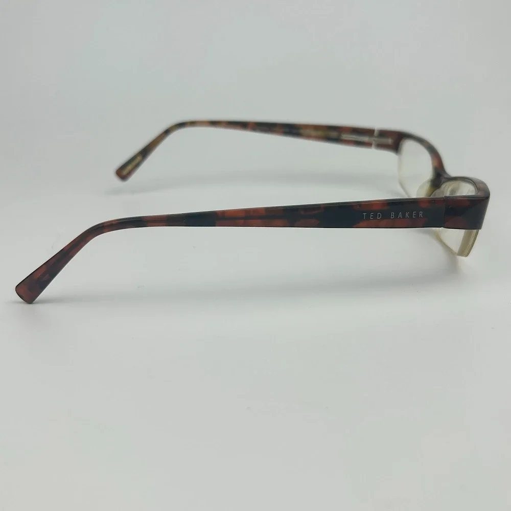 Ted Baker Galaxy B805 Unisex Eyeglasses Frame Brown Tortoise Half Rim 50-16-140